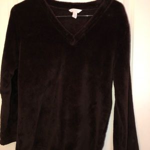 Maroon fuzzy sweater